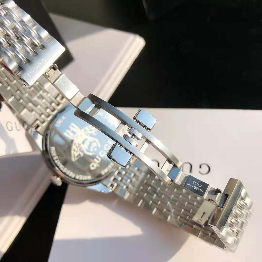 Gucci Women G-Timeless Watch Quartz Movement 29 mm in Steel-Silver (9)