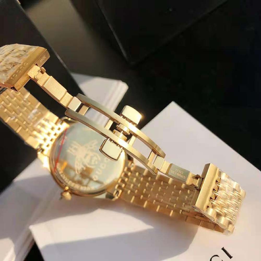 Gucci Women G-Timeless Watch Quartz Movement 29 mm in Yellow Gold PVD (9)