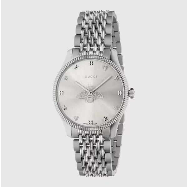 Gucci Women G-Timeless Watch Quartz Movement 36 mm in Steel (1)