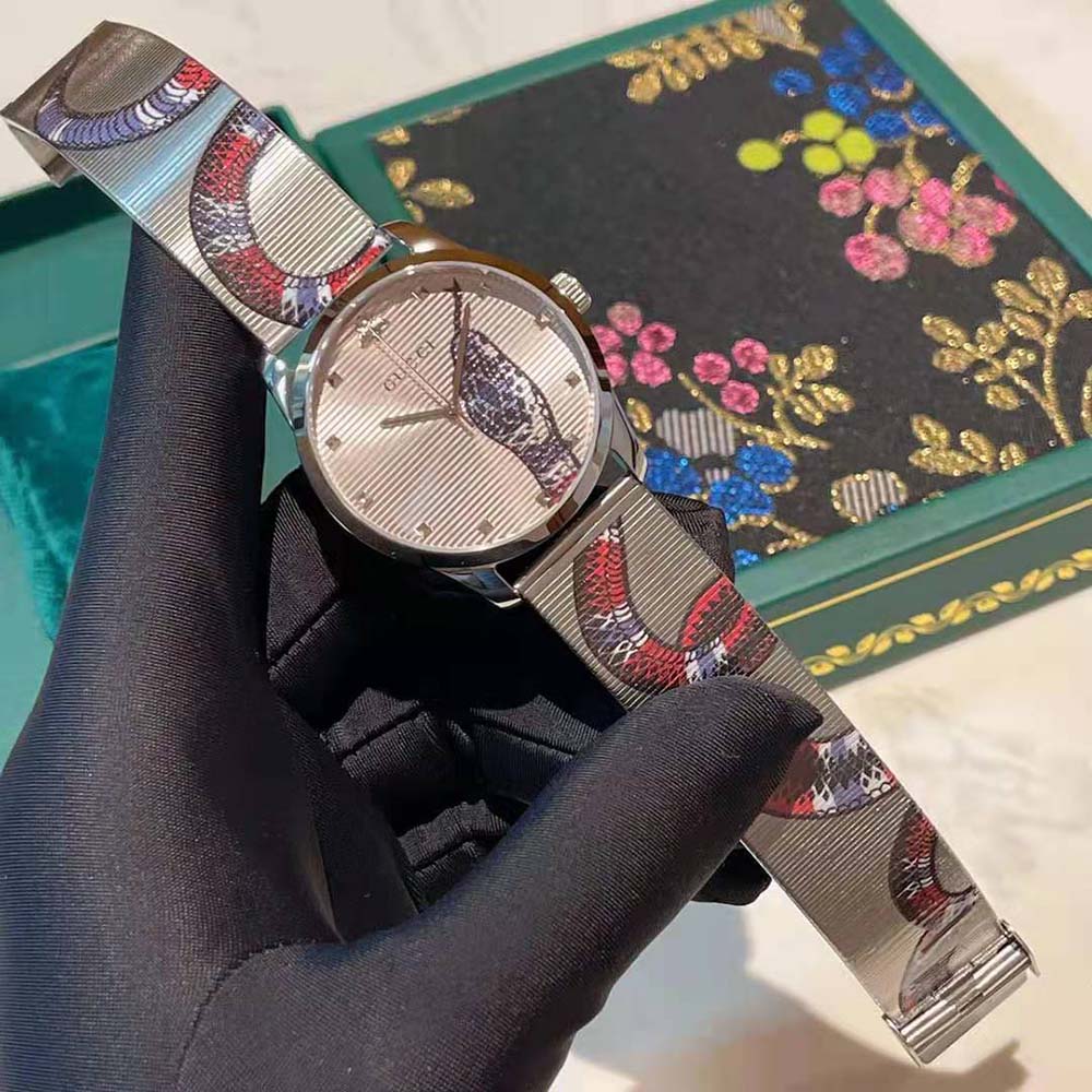 Gucci Women G-Timeless Watch Quartz Movement 38 mm in Steel-Silver (2)
