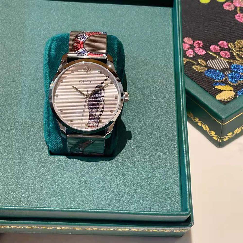Gucci Women G-Timeless Watch Quartz Movement 38 mm in Steel-Silver (4)
