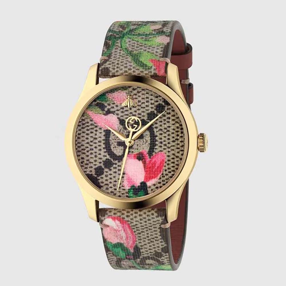 Gucci Women G-Timeless Watch Quartz Movement 38 mm in Yellow Gold PVD