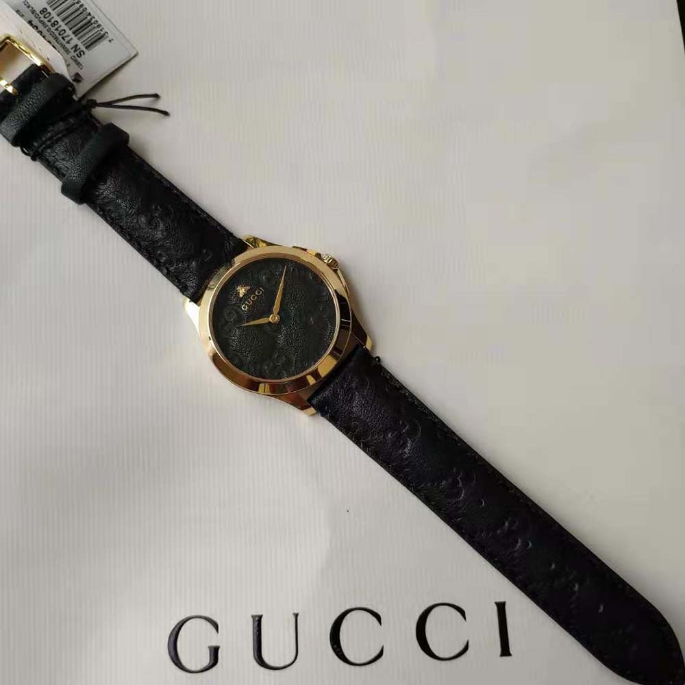 Gucci Women G-Timeless Watch Quartz Movement 38 mm in Yellow Gold PVD (3)