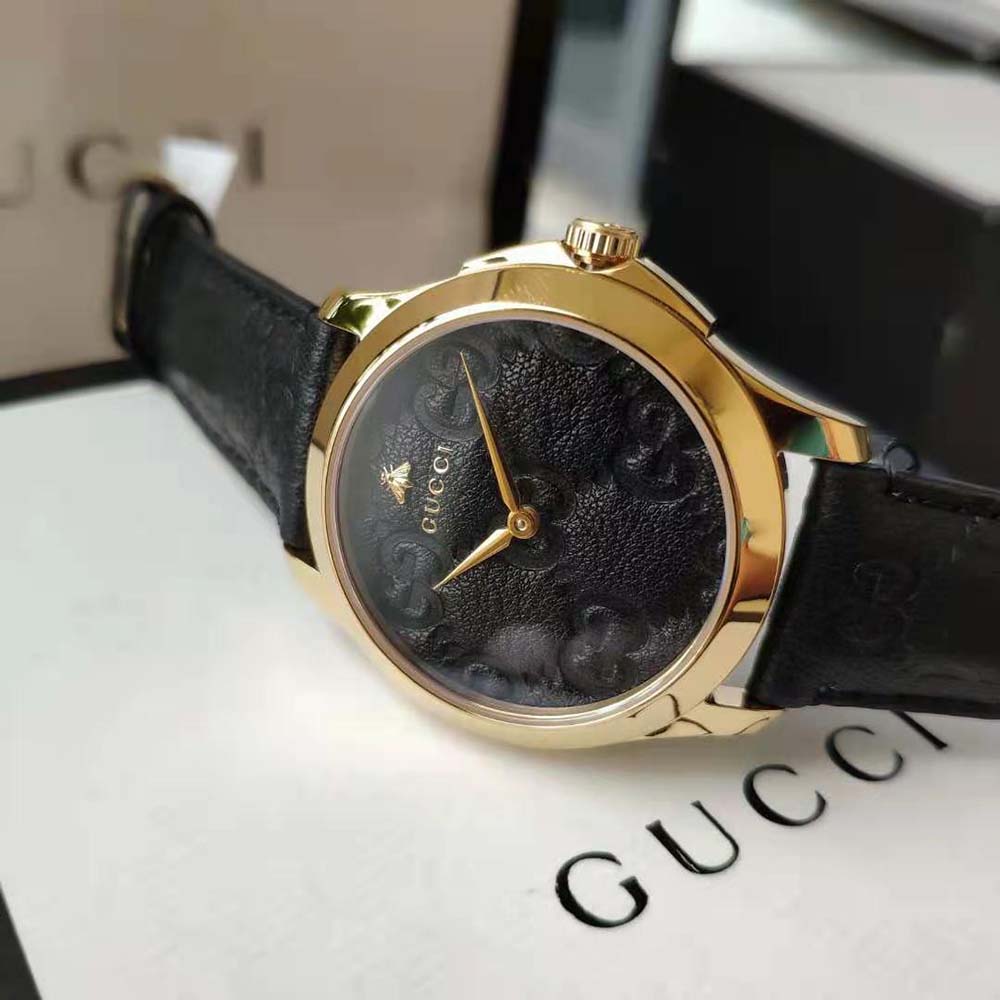 Gucci Women G-Timeless Watch Quartz Movement 38 mm in Yellow Gold PVD (4)