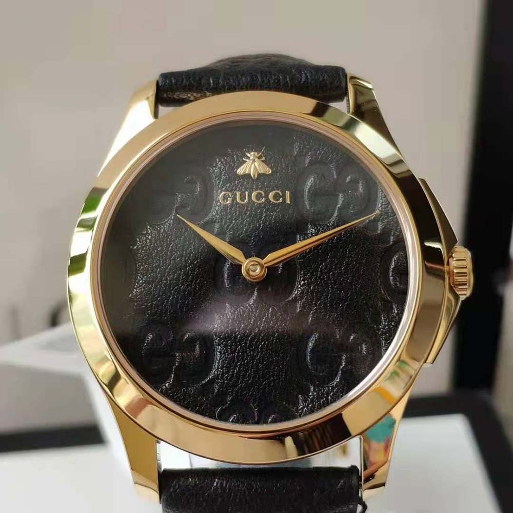 Gucci Women G-Timeless Watch Quartz Movement 38 mm in Yellow Gold PVD (6)