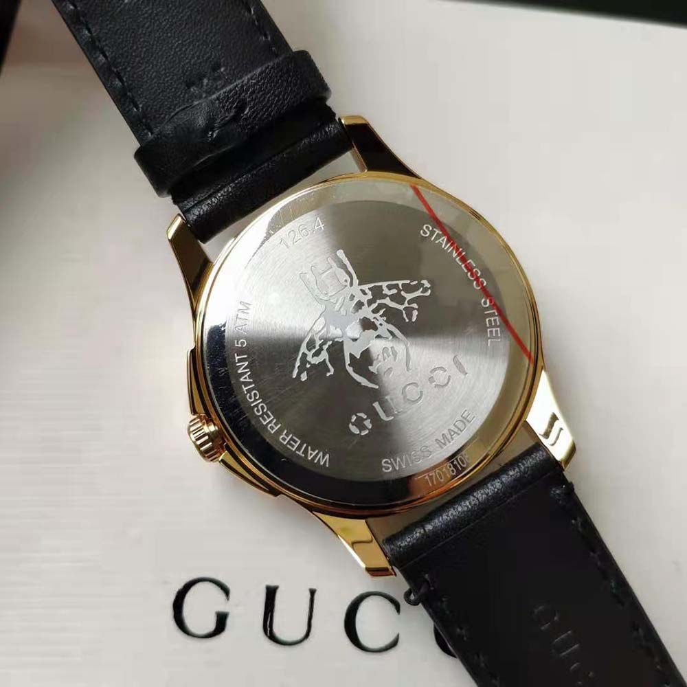 Gucci Women G-Timeless Watch Quartz Movement 38 mm in Yellow Gold PVD (8)