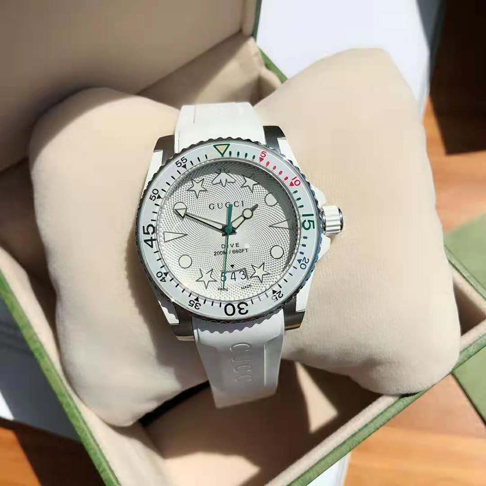 Gucci Women G-Timeless Watch Quartz Movement 40 mm in Steel-Silver (4)