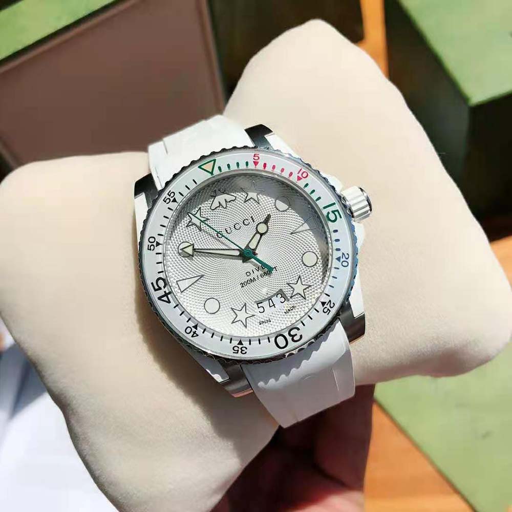 Gucci Women G-Timeless Watch Quartz Movement 40 mm in Steel-Silver (6)