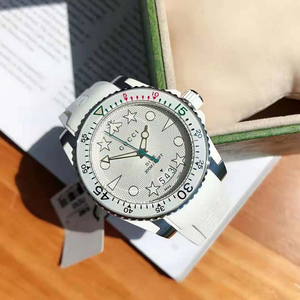 Gucci Women G-Timeless Watch Quartz Movement 40 mm in Steel-Silver (7)