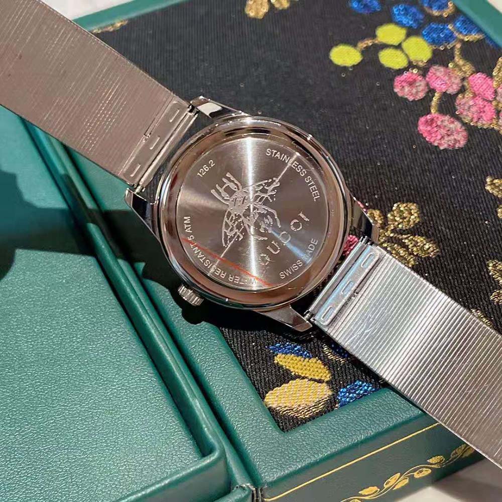 Gucci Women G-Timeless Watch Quartz Movement 42 mm in Steel-Silver (5)