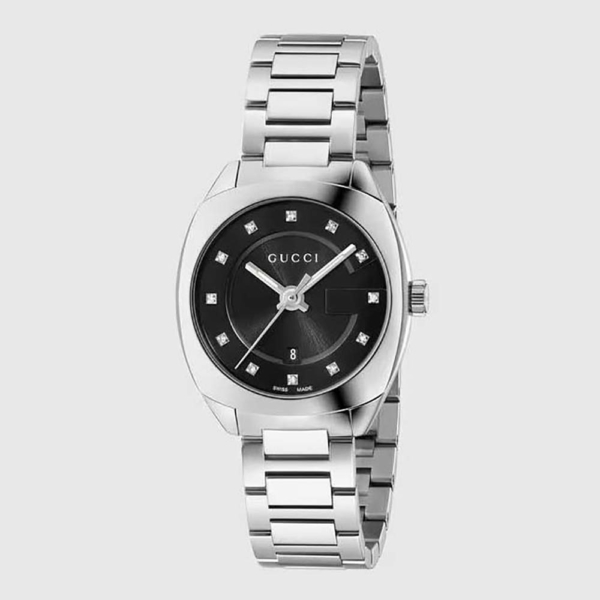 Gucci Women GG2570 Watch Quartz Movement 29 mm in Steel-Black (1)
