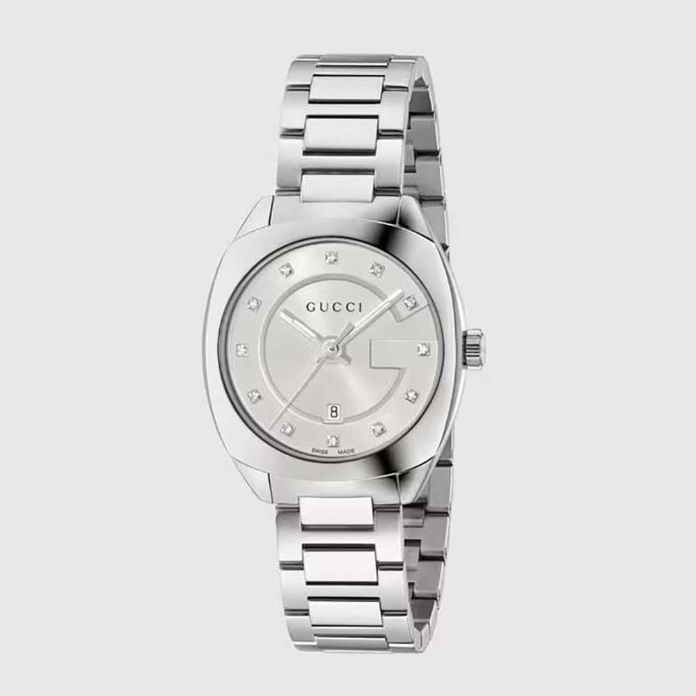 Gucci Women GG2570 Watch Quartz Movement 29 mm in Steel-Silver