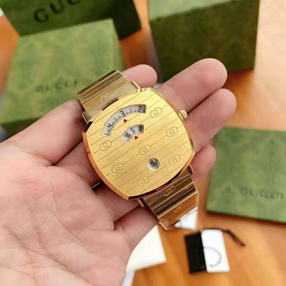 Gucci Women Grip Watch Quartz Movement 35 mm in Yellow Gold (2)