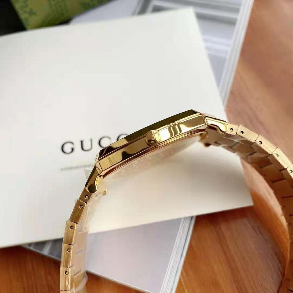 Gucci Women Grip Watch Quartz Movement 35 mm in Yellow Gold (7)