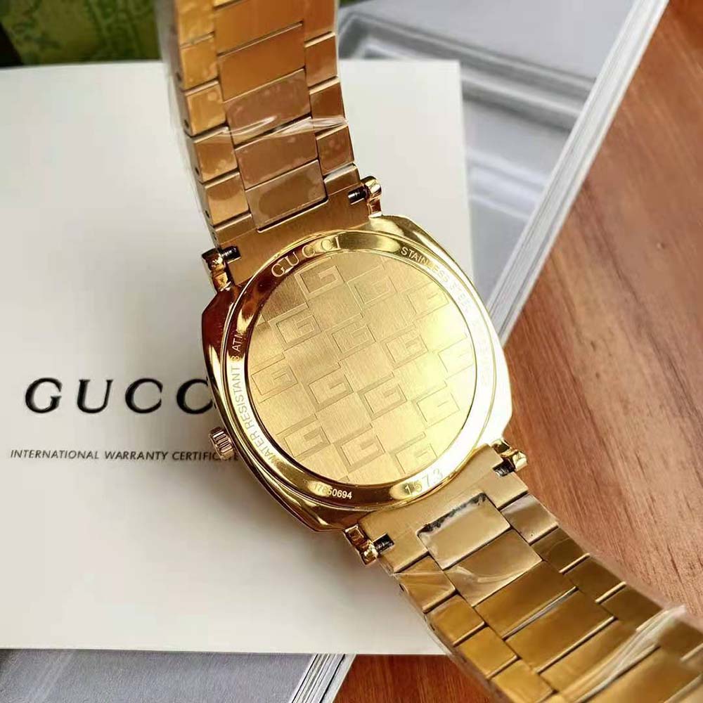 Gucci Women Grip Watch Quartz Movement 35 mm in Yellow Gold (8)