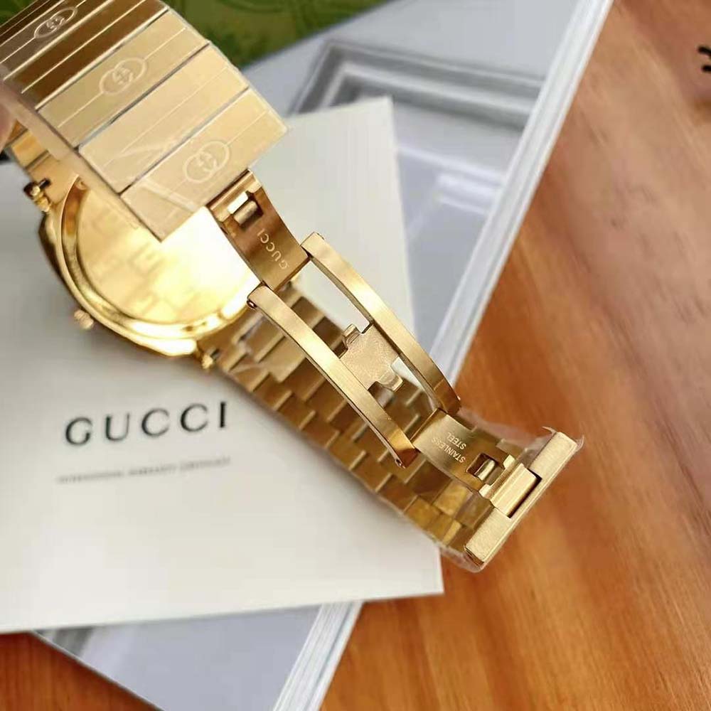 Gucci Women Grip Watch Quartz Movement 35 mm in Yellow Gold (9)
