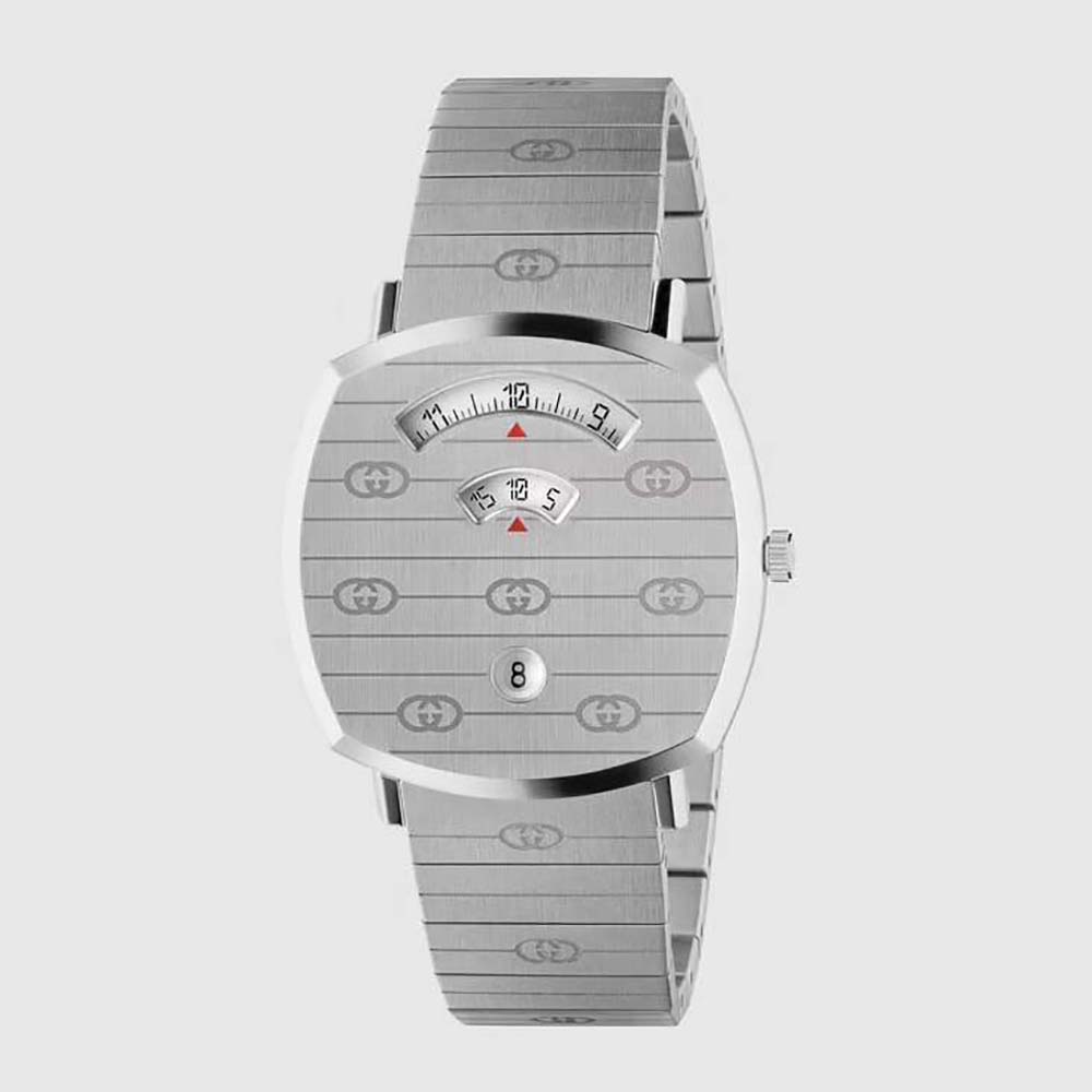 Gucci Women Grip Watch Quartz Movement 38 mm in Steel-Silver (1)