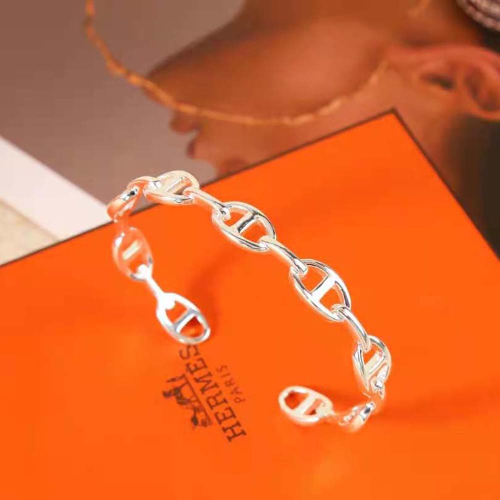 Hermes Women Chaine D’Ancre Enchainee Bracelet Medium Model (2)