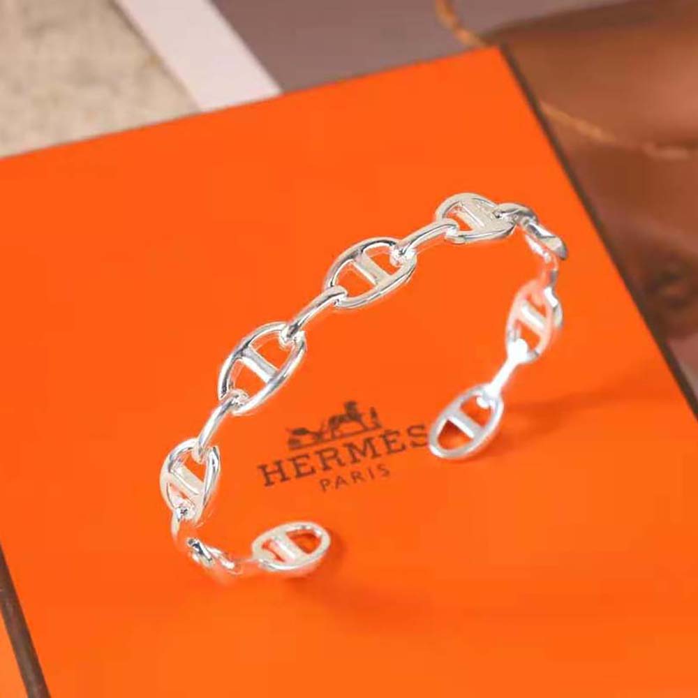 Hermes Women Chaine D’Ancre Enchainee Bracelet Medium Model (6)