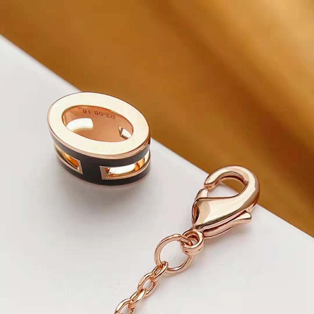 Hermes Women Mini Pop H Pendant with Rose Gold-plated Hardware-Black (10)