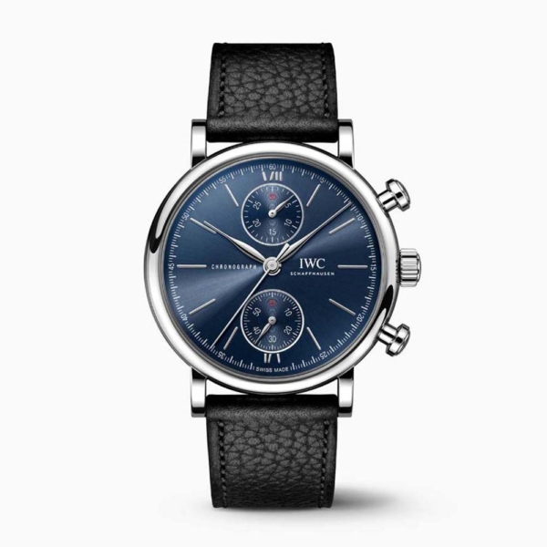 IWC Men Portofino Chronograph Self-winding 39 mm in Stainless Steel-Navy (1)