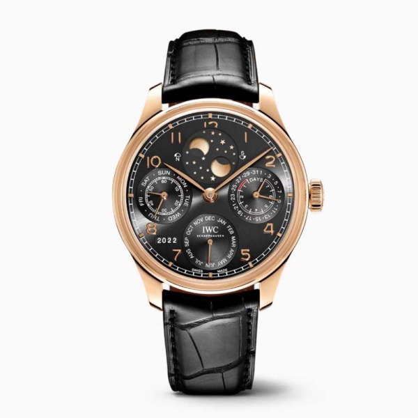 IWC Men Portugieser Perpetual Calendar Self-winding 44.2 mm in Gold Case-Black (1)
