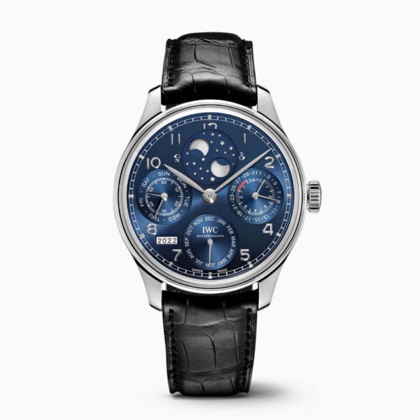 IWC Men Portugieser Perpetual Calendar Self-winding 44.2 mm in White Gold Case-Navy (1)
