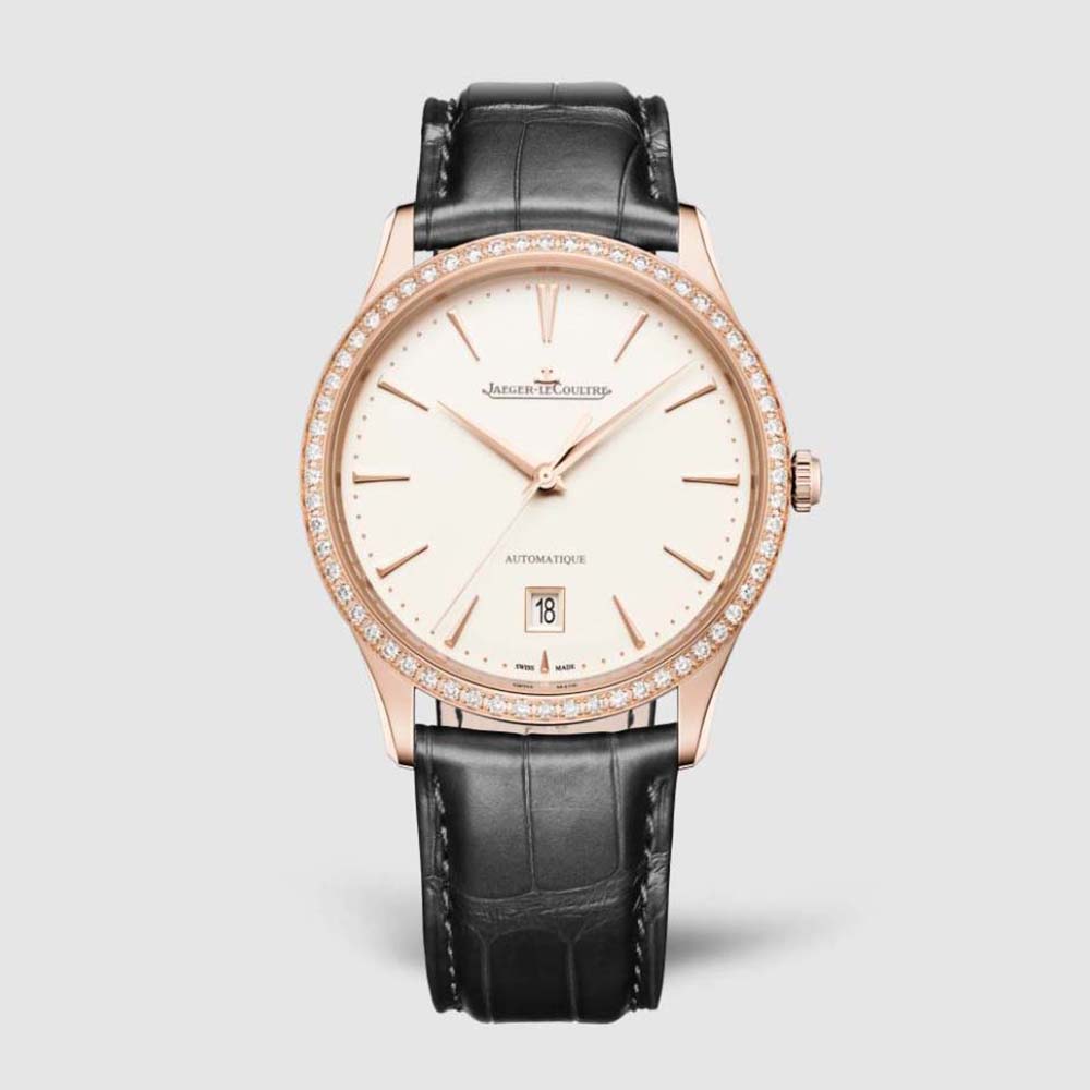 Jaeger-LeCoultre Men Master Ultra Thin Automatic Winding 39 mm in Pink Gold and Diamonds (1)