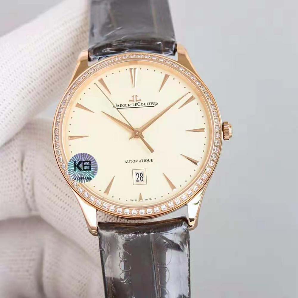 Jaeger-LeCoultre Men Master Ultra Thin Automatic Winding 39 mm in Pink Gold and Diamonds (3)