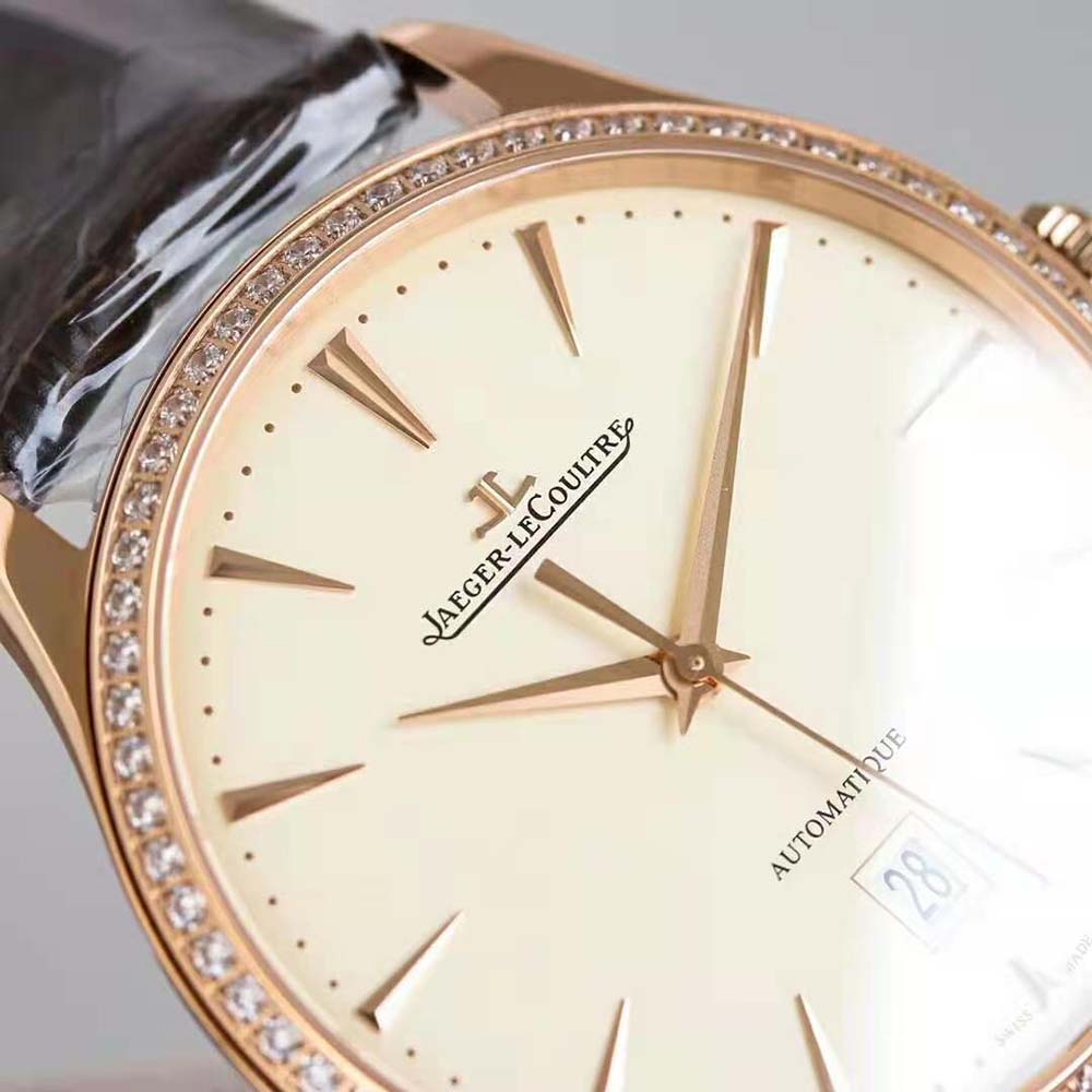 Jaeger-LeCoultre Men Master Ultra Thin Automatic Winding 39 mm in Pink Gold and Diamonds (5)
