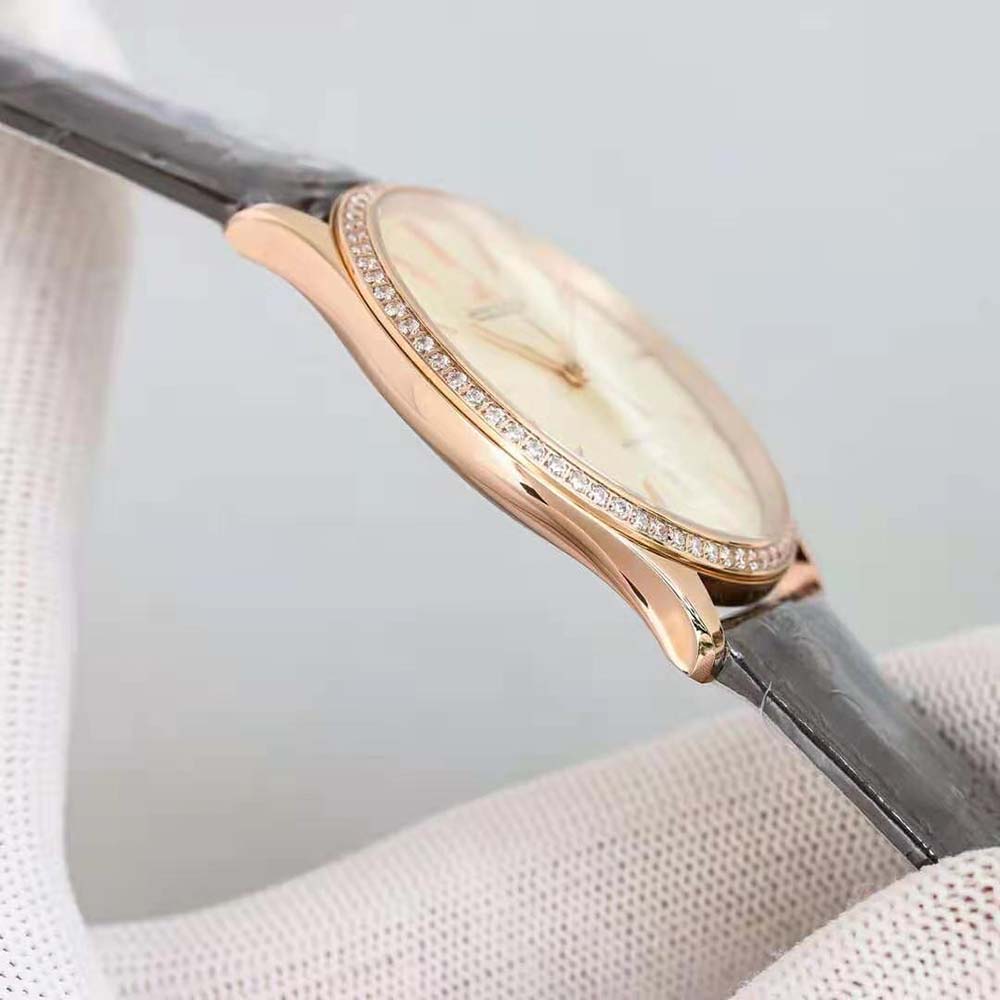 Jaeger-LeCoultre Men Master Ultra Thin Automatic Winding 39 mm in Pink Gold and Diamonds (8)