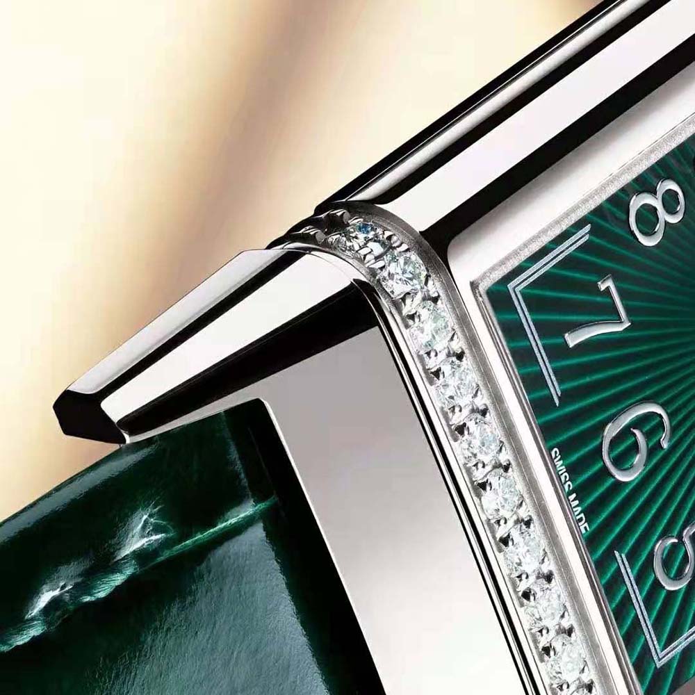 Jaeger-LeCoultre Men Reverso One Monoface in Stainless Steel-Green (4)