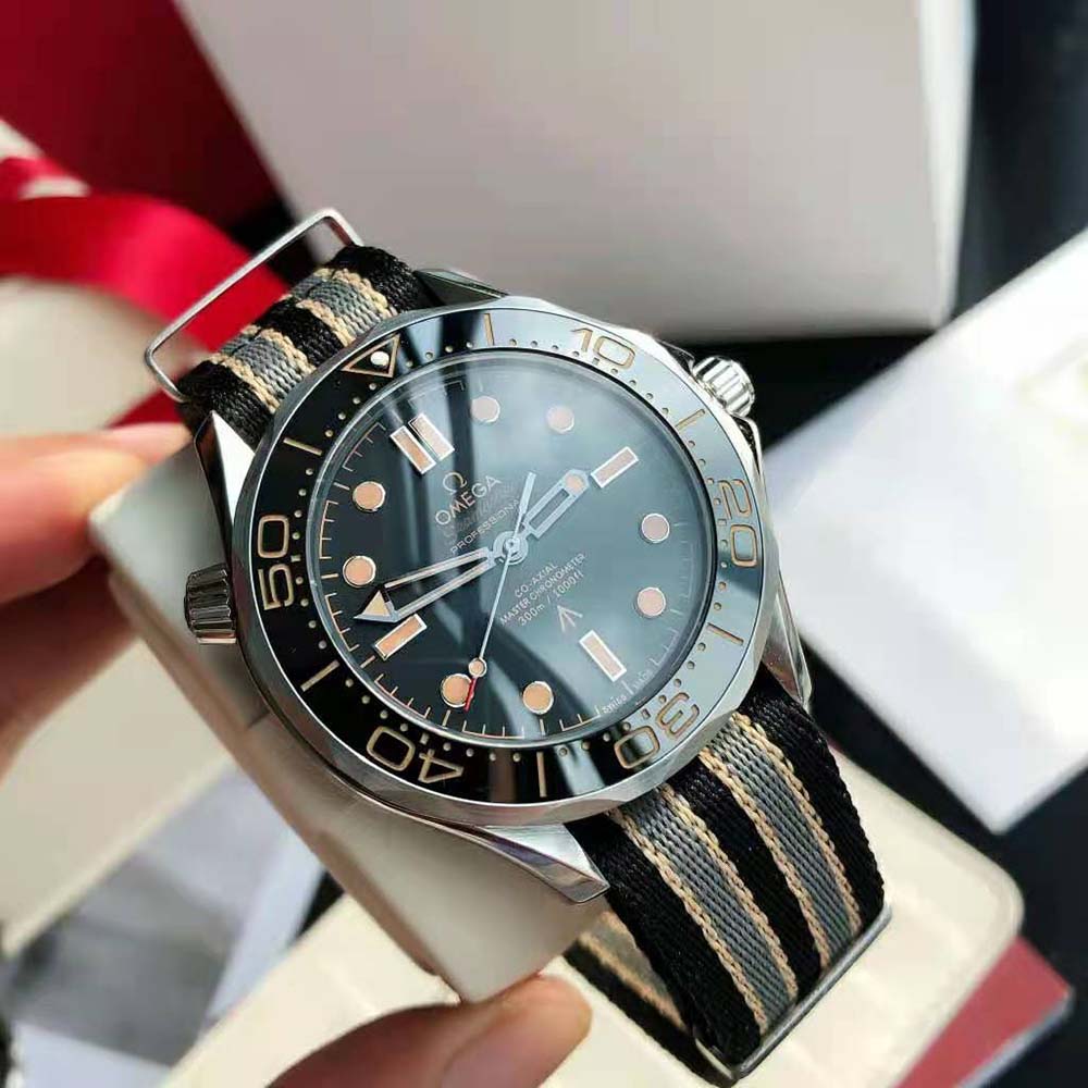 Omega Men Seamaster Diver 300M Co‑axial Master Chronometer 42 mm in Titanium-Black (2)