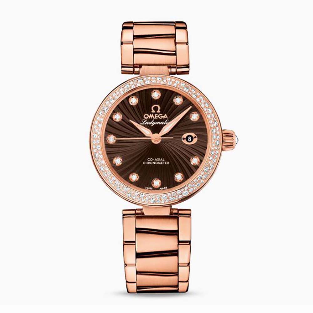 Omega Women De Ville Ladymaticco‑Axial Chronometer 34 mm in Red Gold