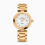 Omega Women De Ville Ladymaticco‑Axial Chronometer 34 mm in Yellow Gold