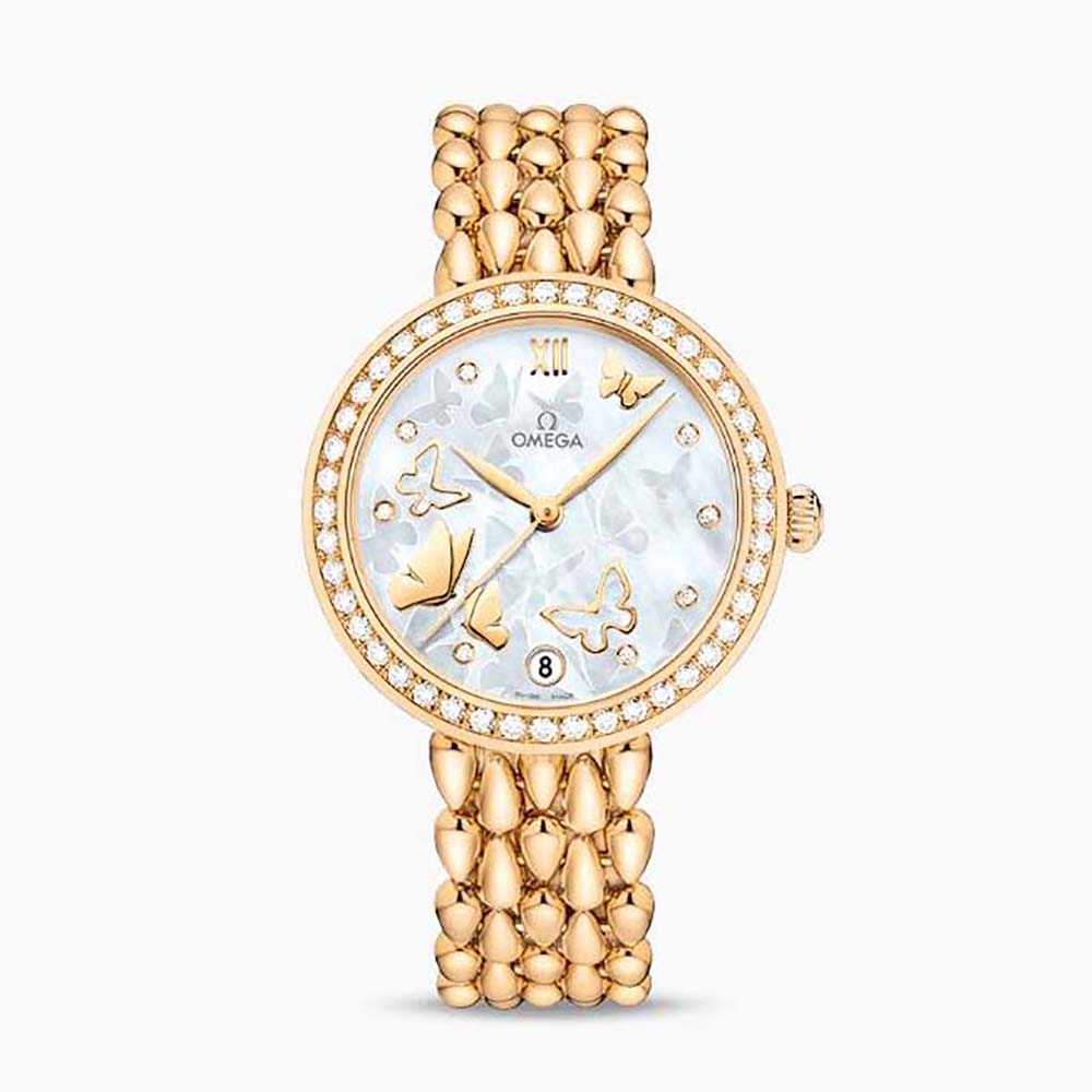Omega Women De Ville Prestige Co‑axial Chronometer 32.7 mm in Yellow Gold