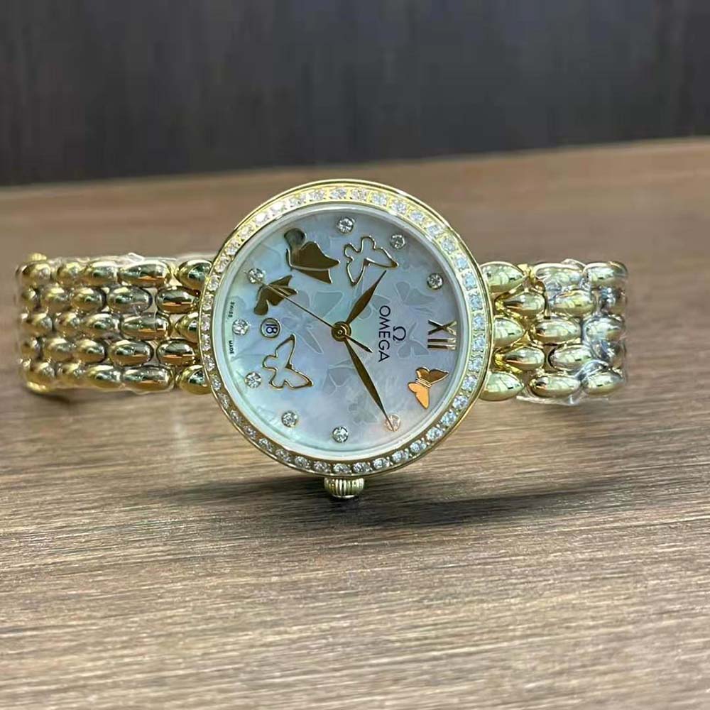 Omega Women De Ville Prestige Co‑axial Chronometer 32.7 mm in Yellow Gold (5)