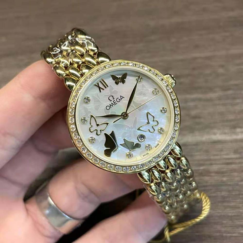 Omega Women De Ville Prestige Co‑axial Chronometer 32.7 mm in Yellow Gold (6)
