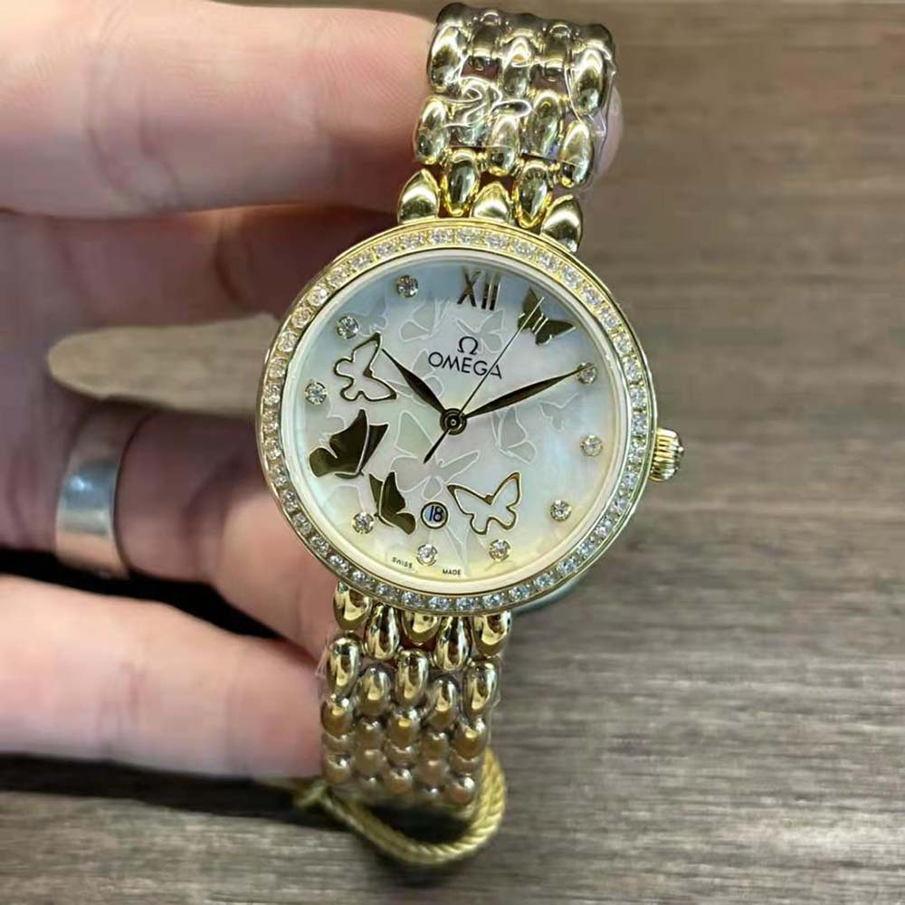 Omega Women De Ville Prestige Co‑axial Chronometer 32.7 mm in Yellow Gold (7)