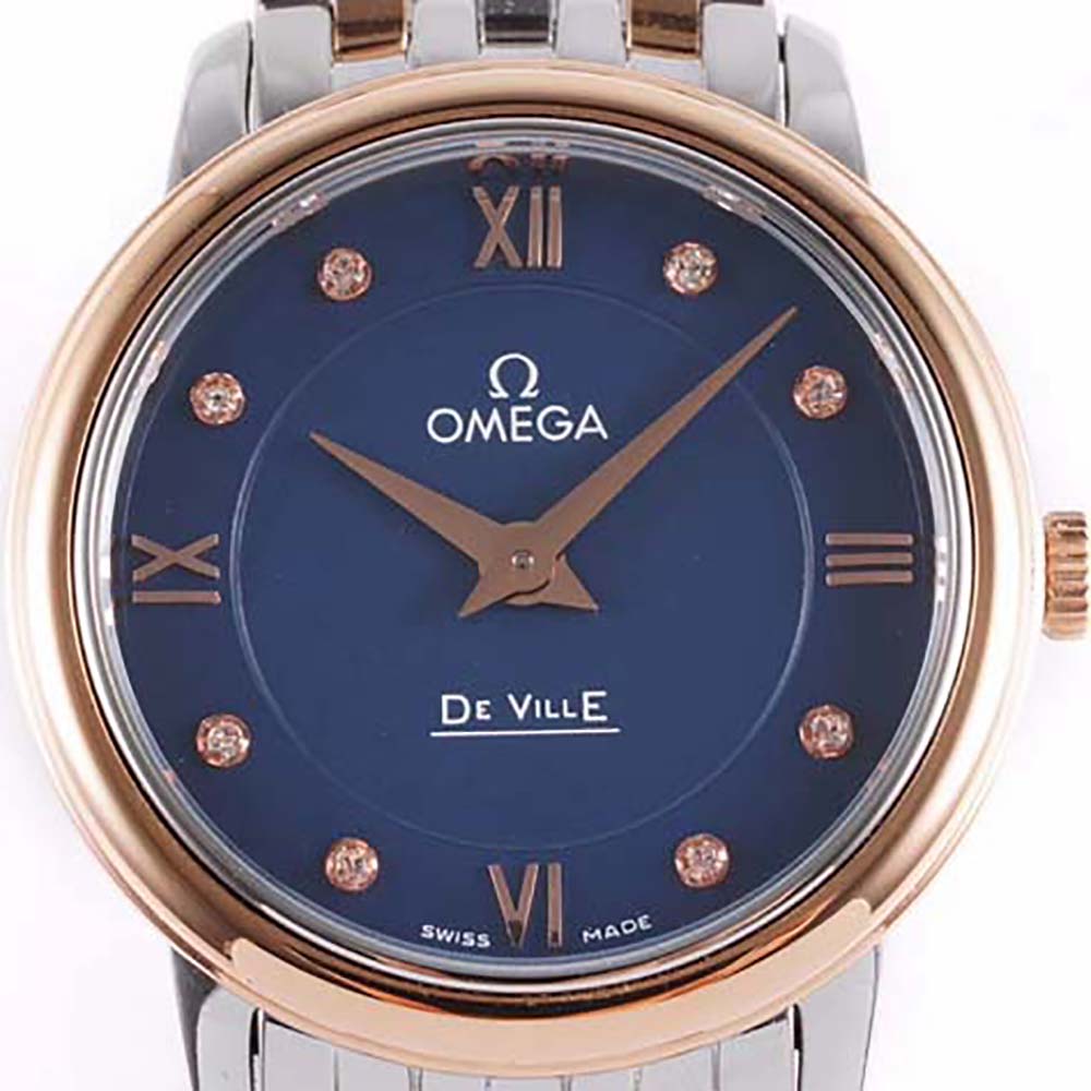 Omega Women De Ville Prestige Quartz 27.4 mm in Steel and Red Gold (8)