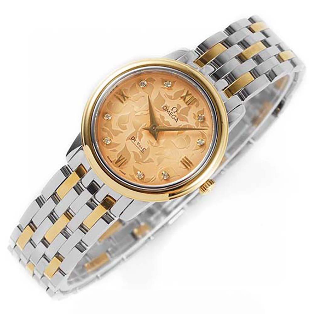 Omega Women De Ville Prestige Quartz 27.4 mm in Steel and Yellow Gold (8)