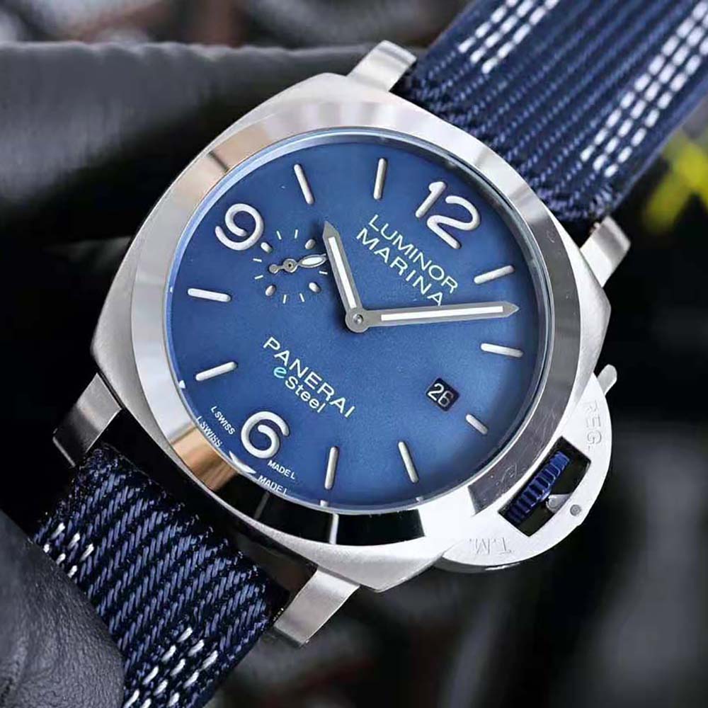 Panerai Men Luminor Marina ESteel™ Blu Profondo Automatic mechanical 44 mm-Navy (7)