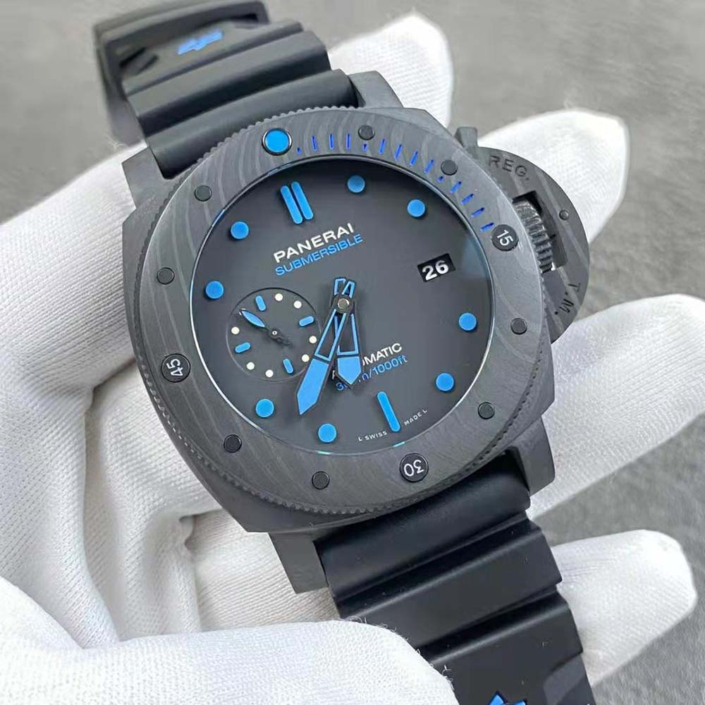 Panerai Men Submersible Carbotech™ Automatic Mechanical 47 mm-Black (4)