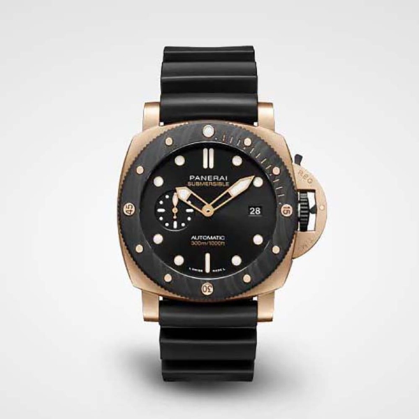Panerai Men Submersible QuarantaQuattro Goldtech™ OroCarbo 44 mm-Black (1)