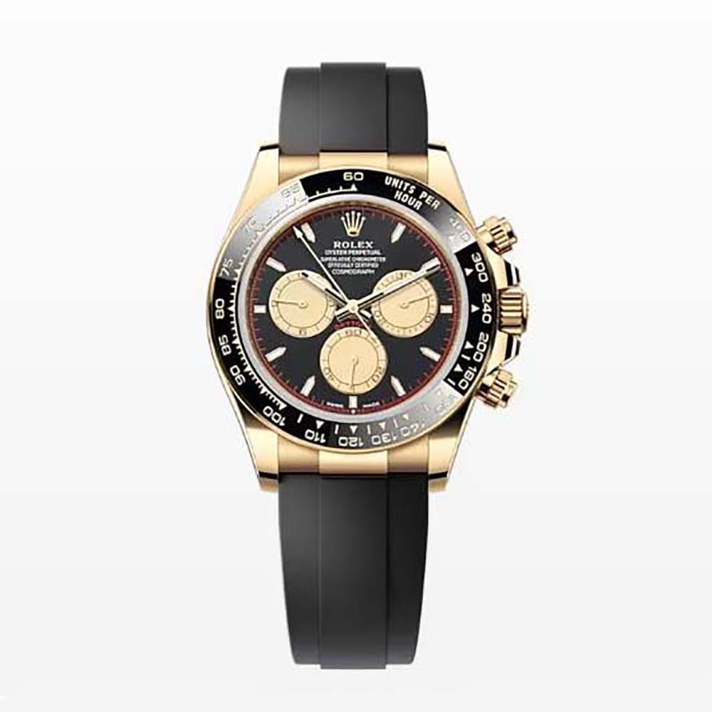 Rolex Men More Cosmograph Daytona Technical Details Oyster 40 mm in Yellow Gold-Black (1)