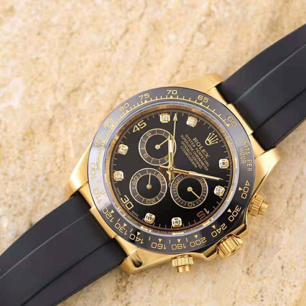 Rolex Men More Cosmograph Daytona Technical Details Oyster 40 mm in Yellow Gold-Black (3)