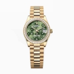 Rolex Men More Datejust Technical Details Oyster 31 mm in Yellow Gold-Green