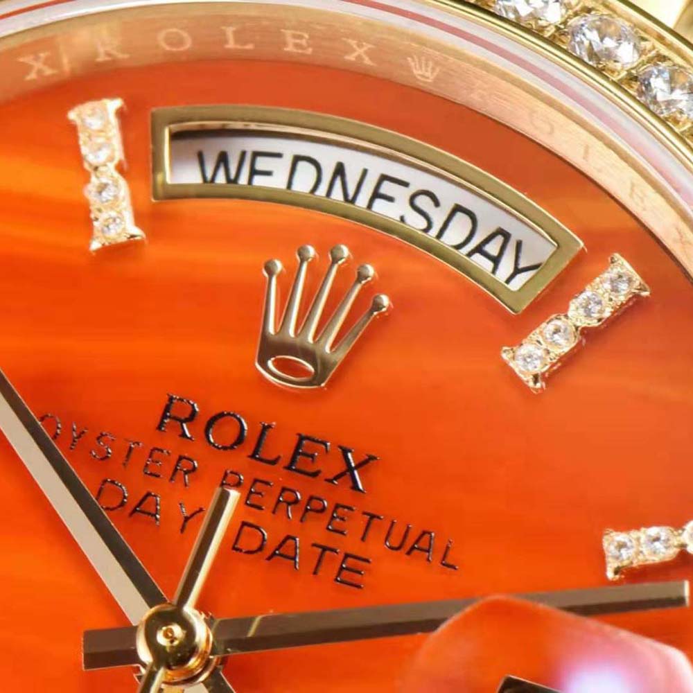 Rolex Men More Day-Date Technical Details Oyster 36 mm in Yellow Gold-Orange (5)