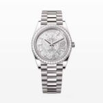 Rolex Men More Day-Date Technical Details Oyster 40 mm in White Gold and Diamonds-Silver