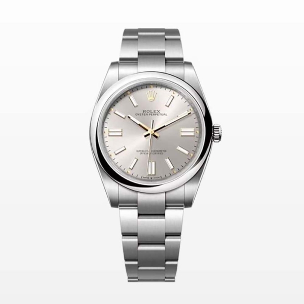 Rolex Men More Oyster Perpetual Technical Details 41 mm in Oystersteel-Beige (1)